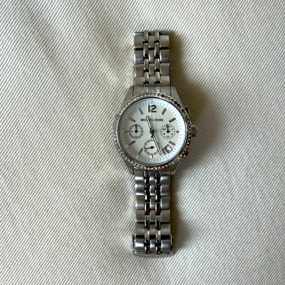 Michael Kors Chronograph Stainless Steel Bracelet Watch - Picture 2 of 5